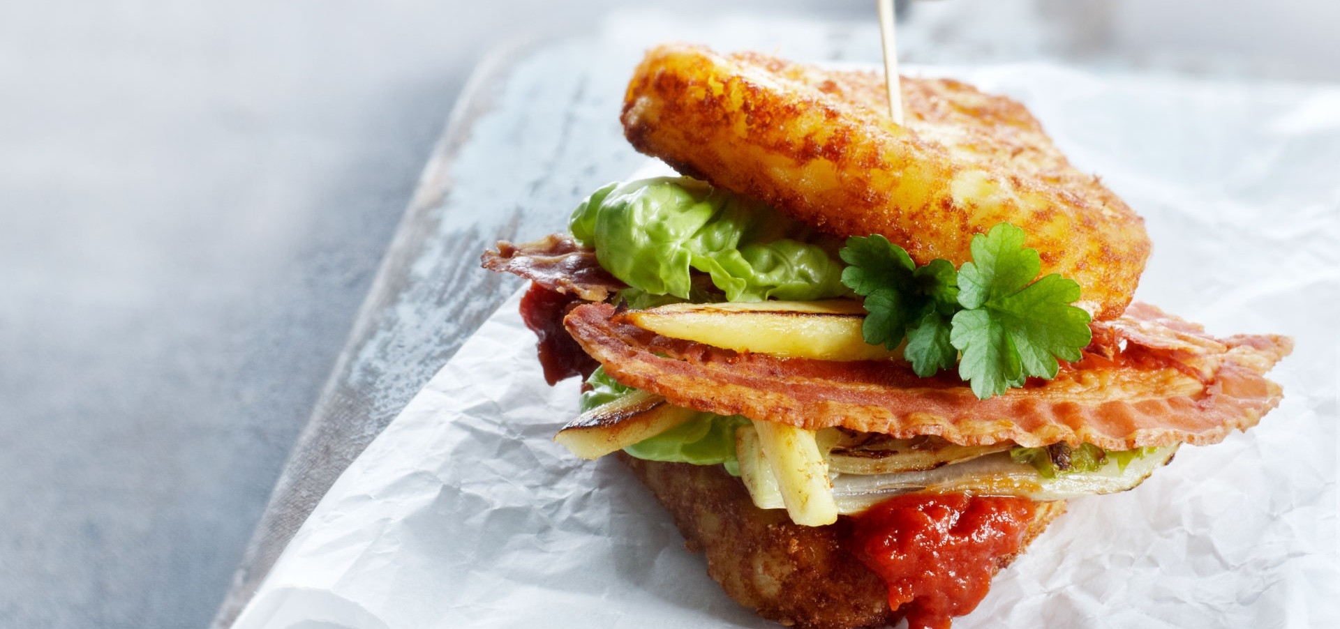 Aviko recipe Hashbrown BLT Sandwich