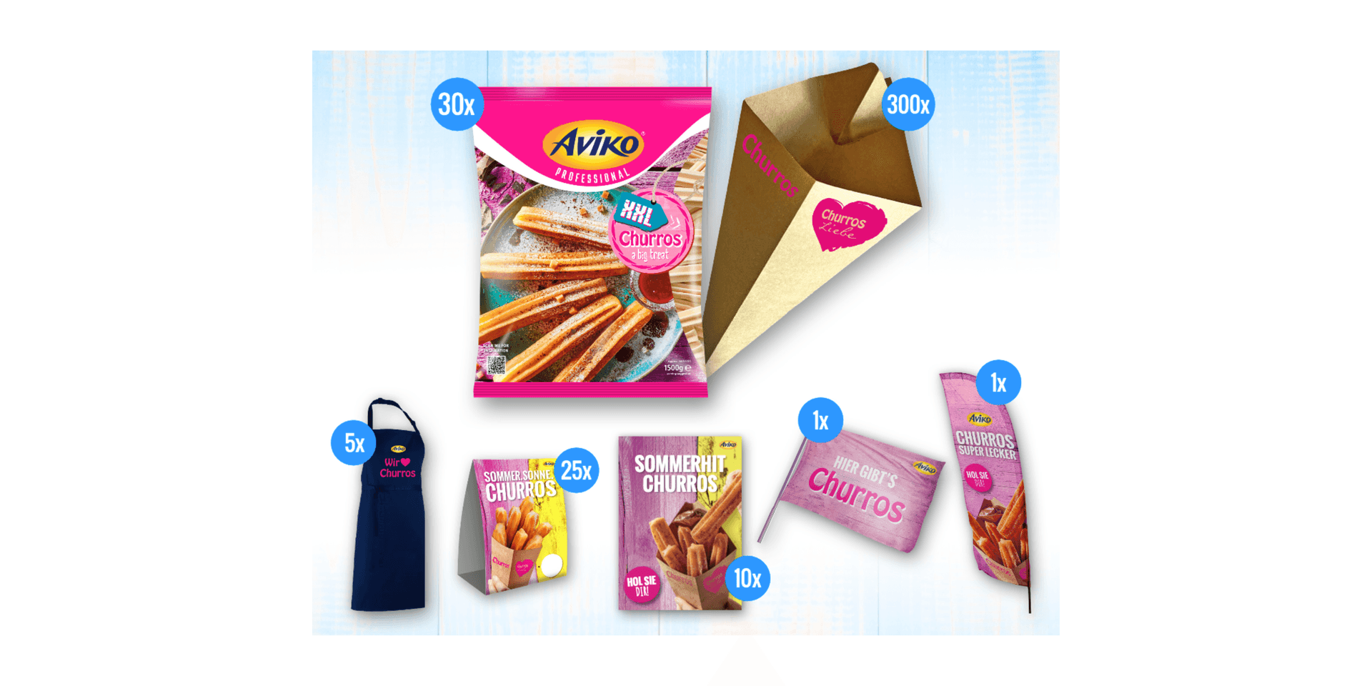 churros xxl starter kit inhalte für sommergastro