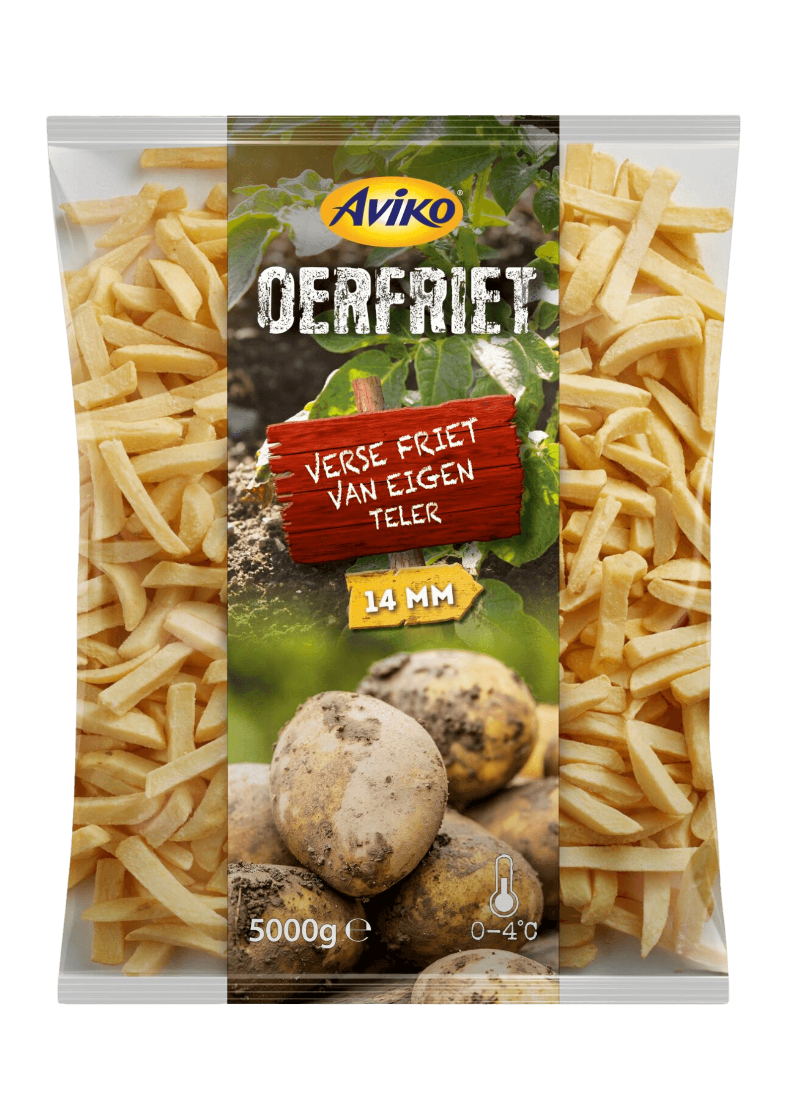 Ur-Fritten Grobschnitt Beutel Verpackung