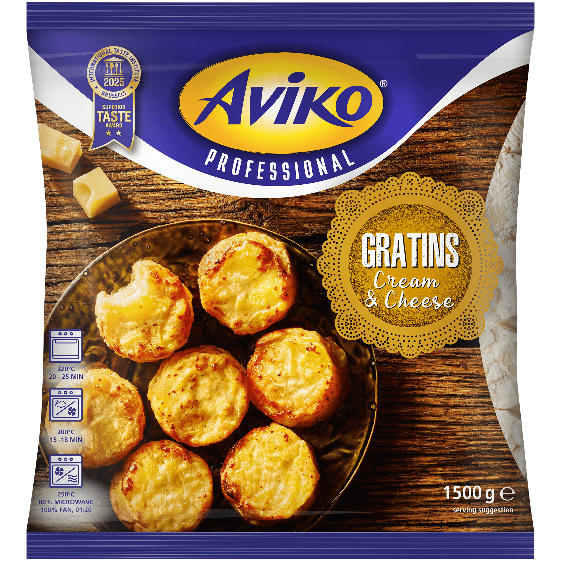 packshot cremiges käse gratin mini