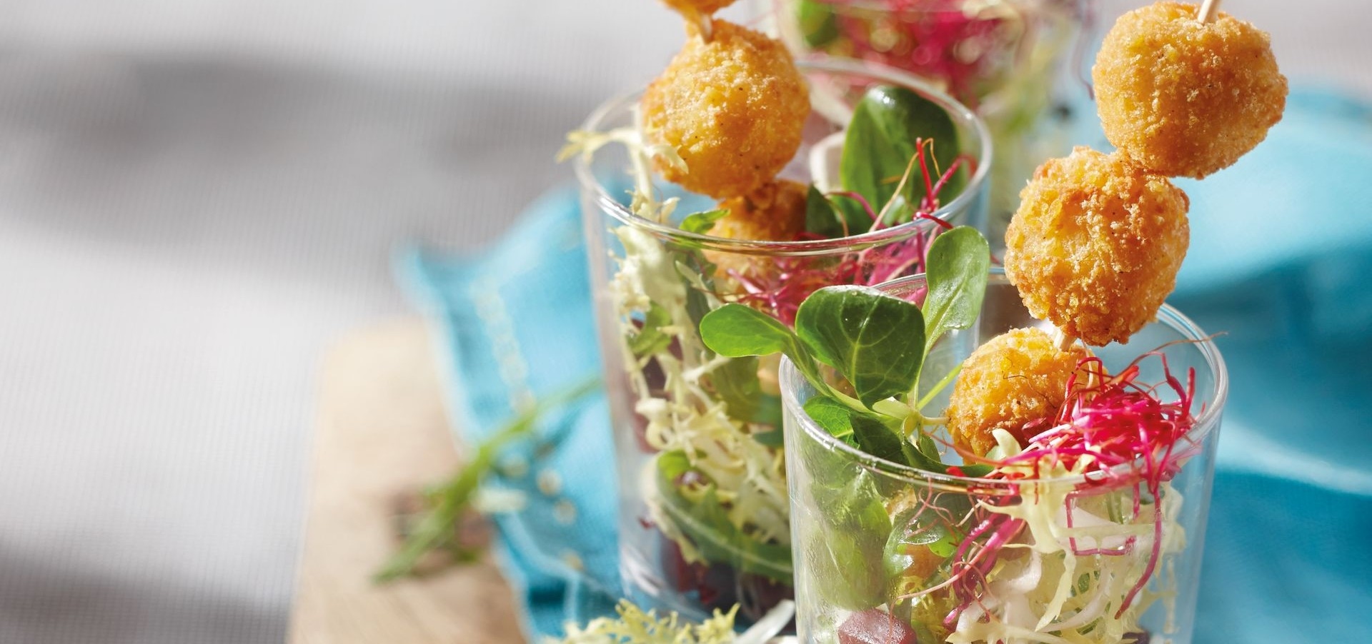 Salatvariation Philadelphia Crispy Snacks