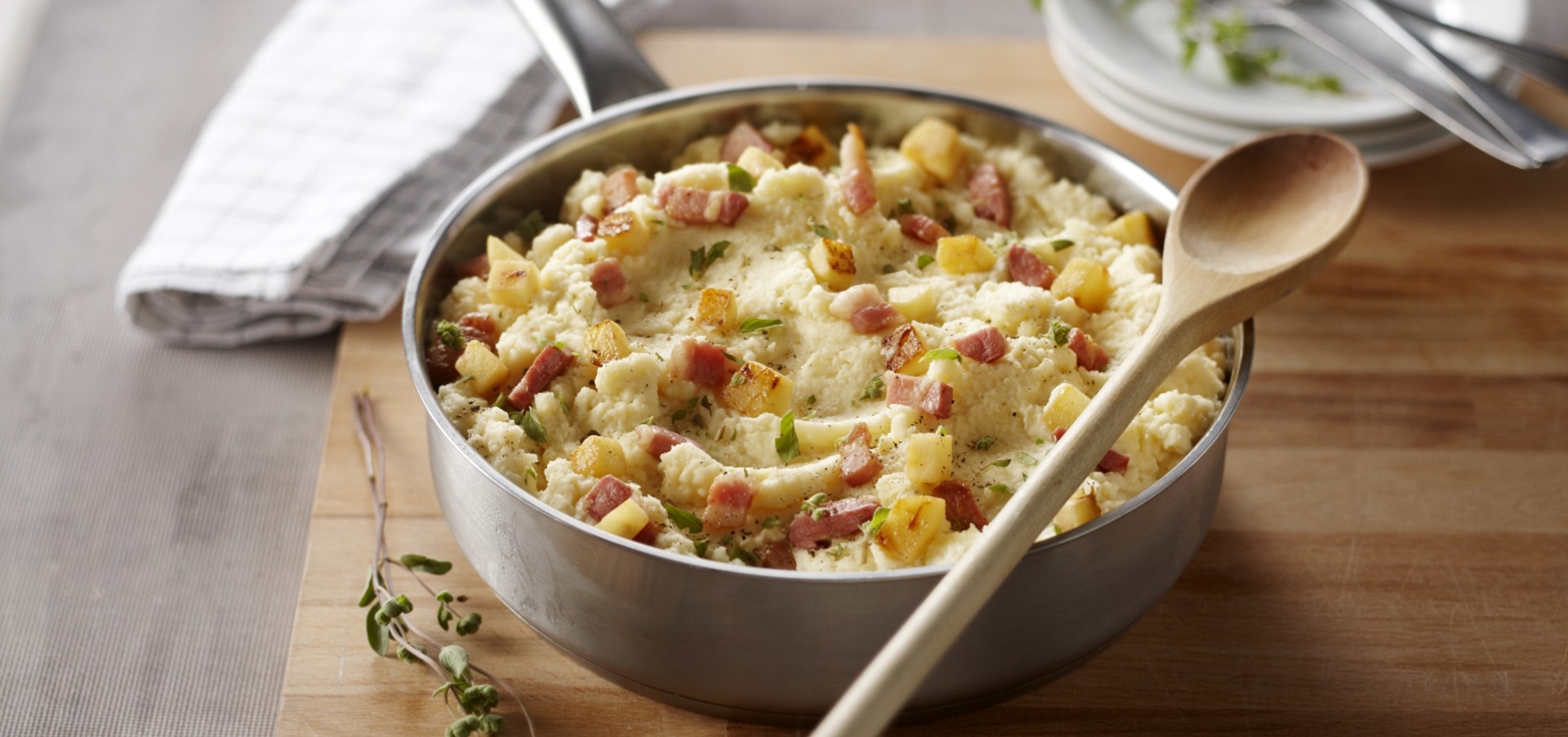 Deftiges Apfel-Speck-Kartoffelpüree