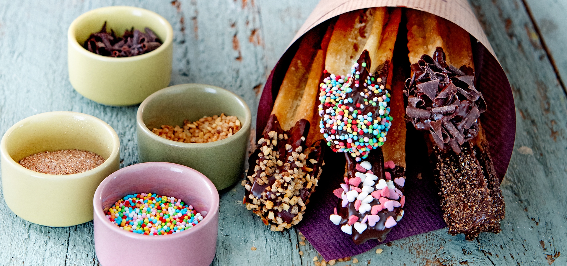 Header Churros Double Dip Chocolate