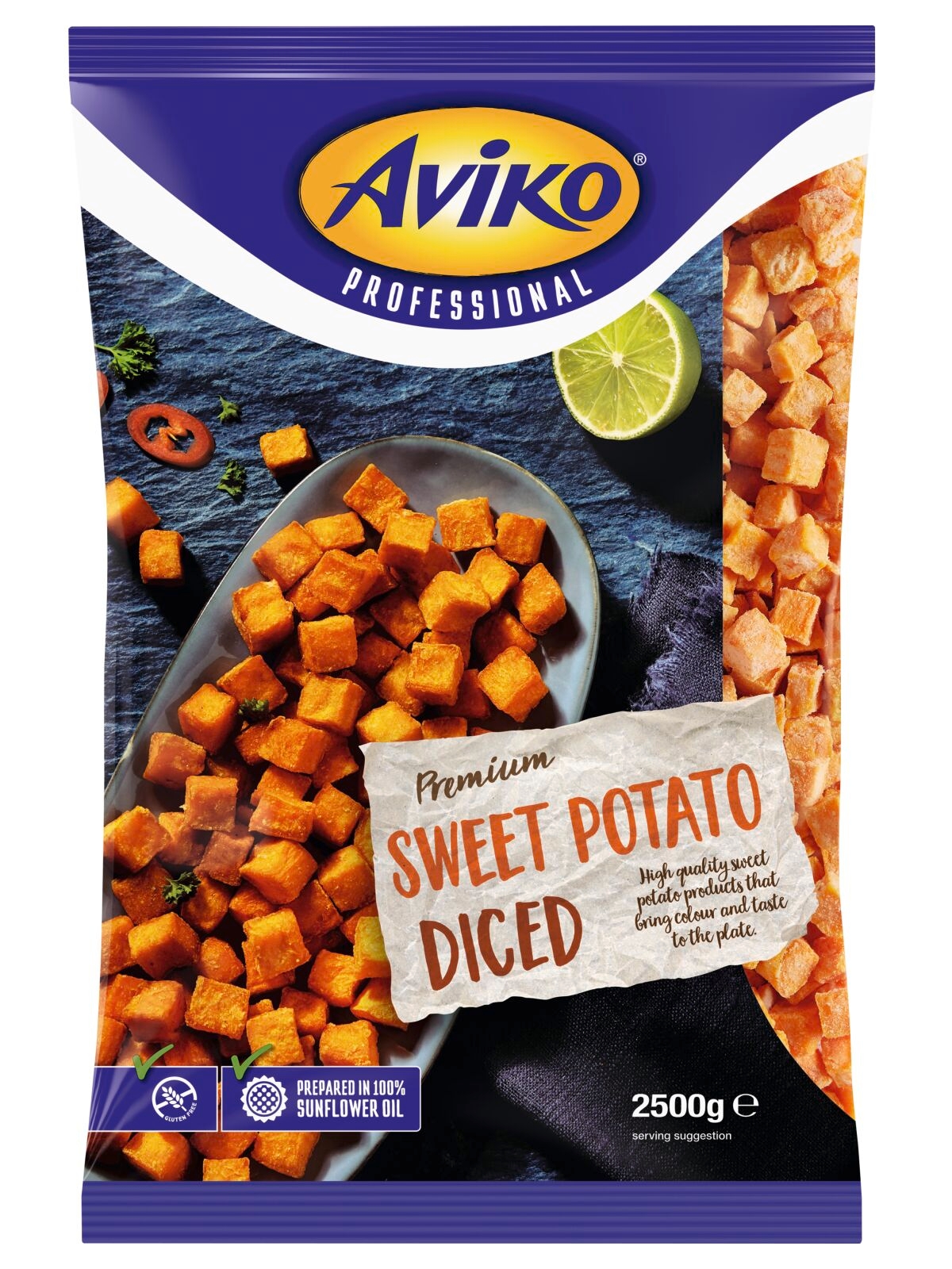 Aviko süsskartoffelwürfel sweet potato diced
