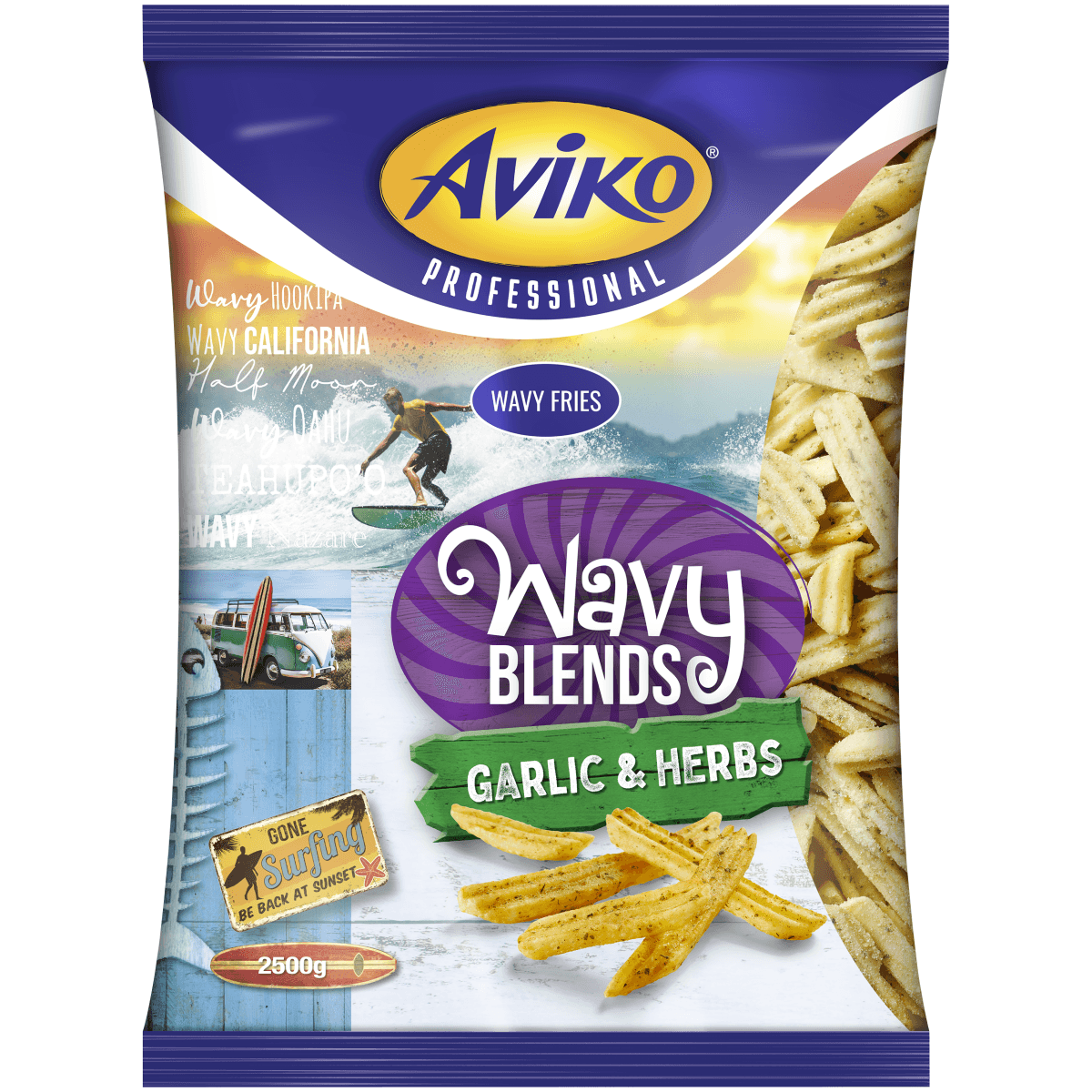 packshot wellig & würzig wavy blends knoblauch & kräuter