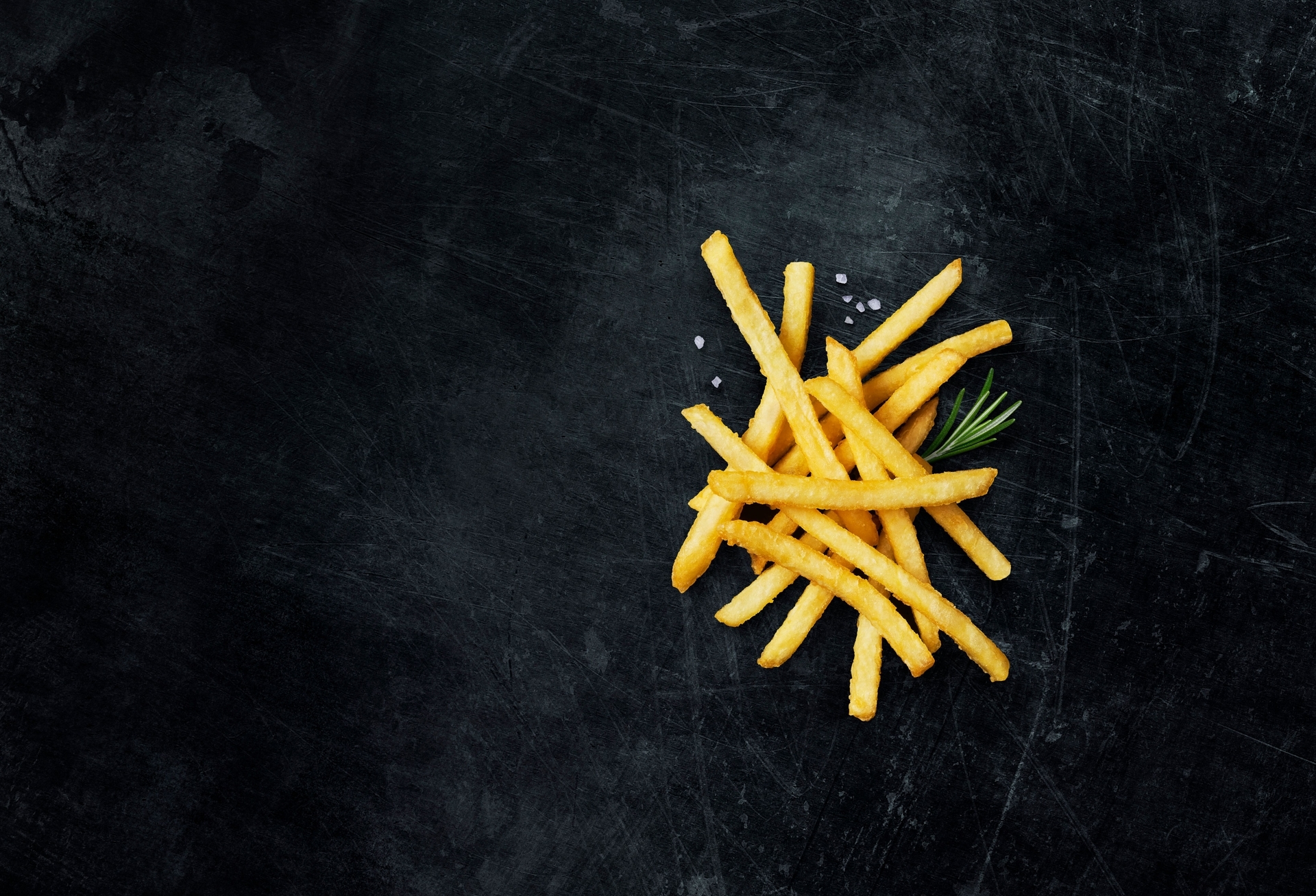MasterCrunch Fries Black Background